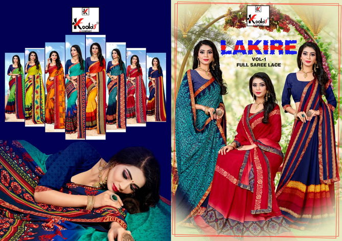 Lakire 1 Casual Daily Wear Renial Printed Designer Saree Collection
